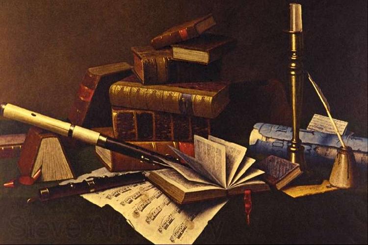 William Michael Harnett Music and Literature Norge oil painting art